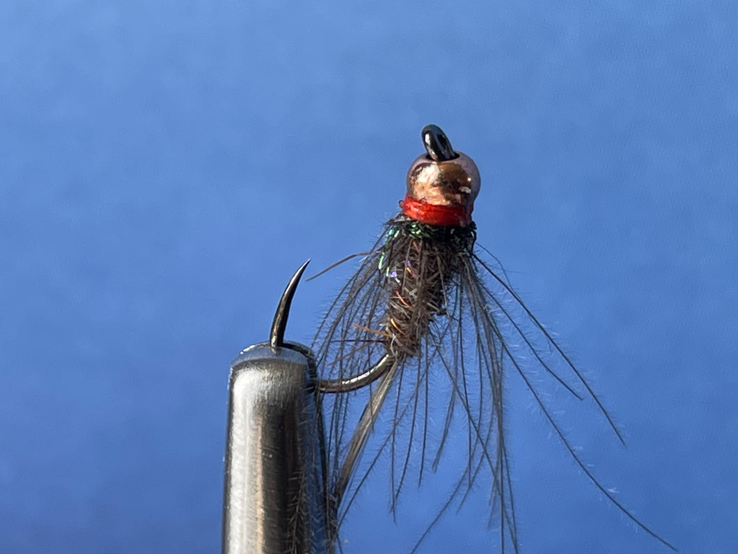 Jig Head Chocolate Nymph Copper Tungsten Bead