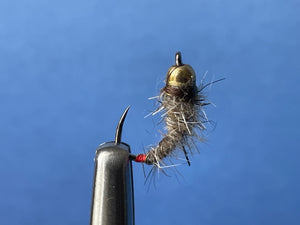 Jig Head Hares Ear Grub Gold Tungsten Bead